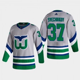 Carolina Hurricanes Hockeydrakt Andrei Svechnikov 37 2020-2021 Reverse Retro Authentic - Herre